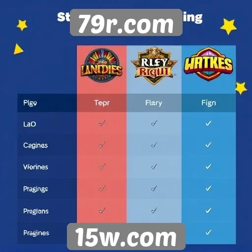 Comparação entre jogos populares no 79r.com
